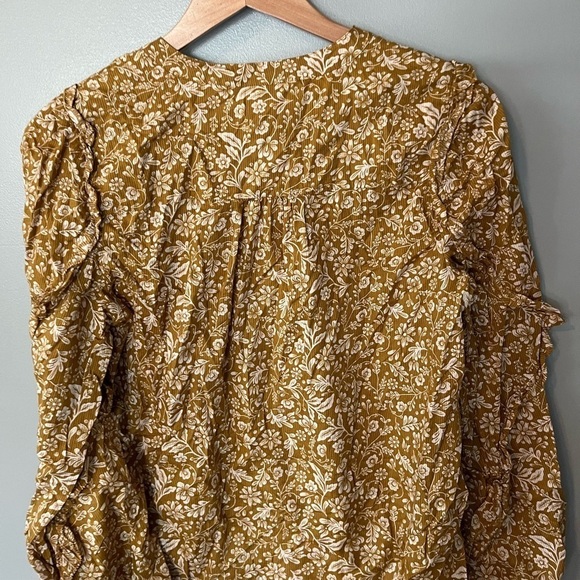J. Crew Golden Floral Ruffle Top - Picture 7 of 10